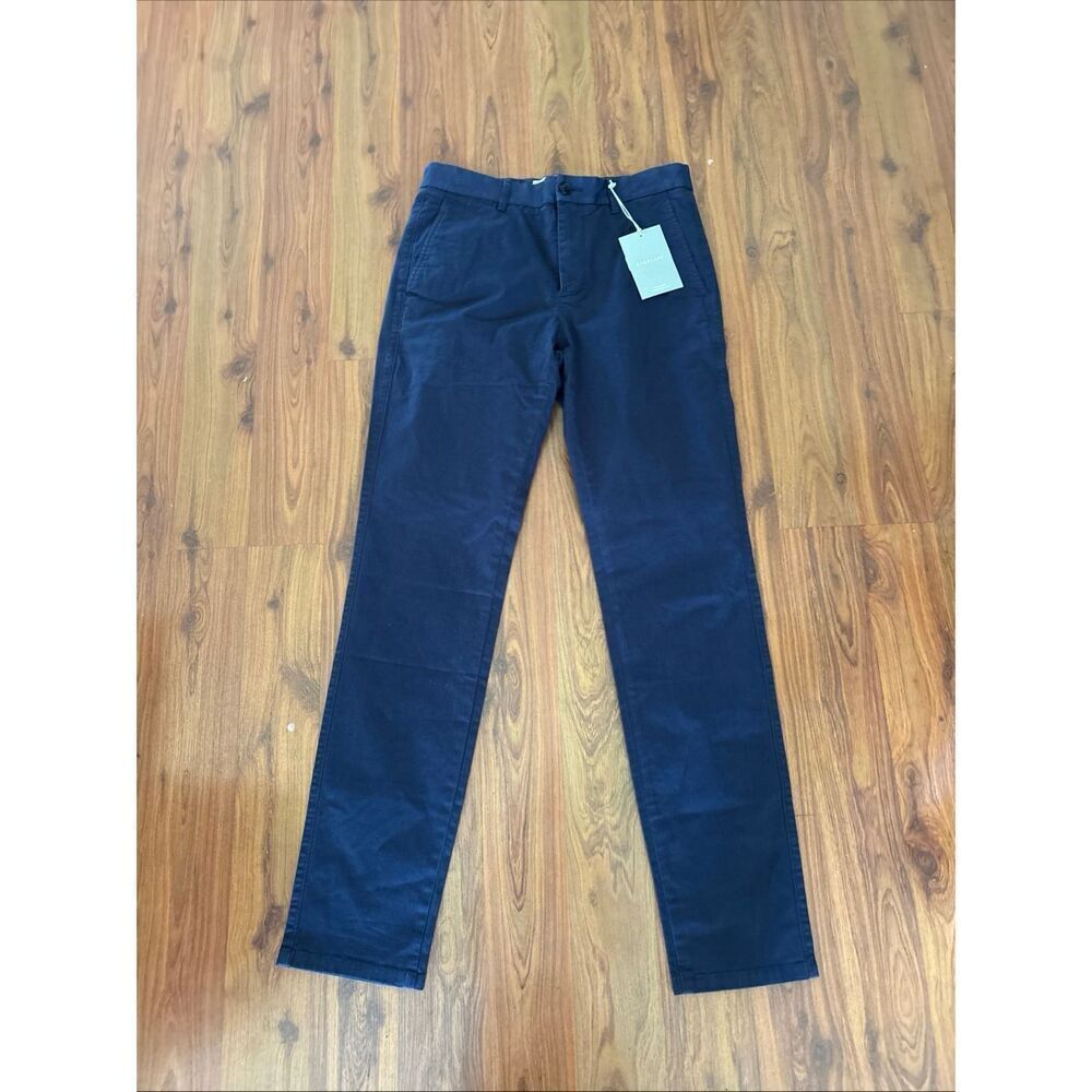 NWT Everlane navy the midnight Slim Chino Size 30×32 perfect work pant flat fron